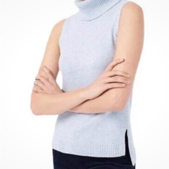 J. Crew Camel Sleeveless Turtleneck Sweater - Picture 6 of 6